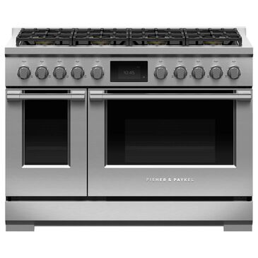 Fisher & Paykel 48" Professional Dual Fuel Range with 8 Burners and Natural Gas in Stainless Steel, , large