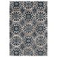 Central Oriental Tulsa Ledyard 5" x 7"3" White Sand and Blue Navy Area Rug, , large