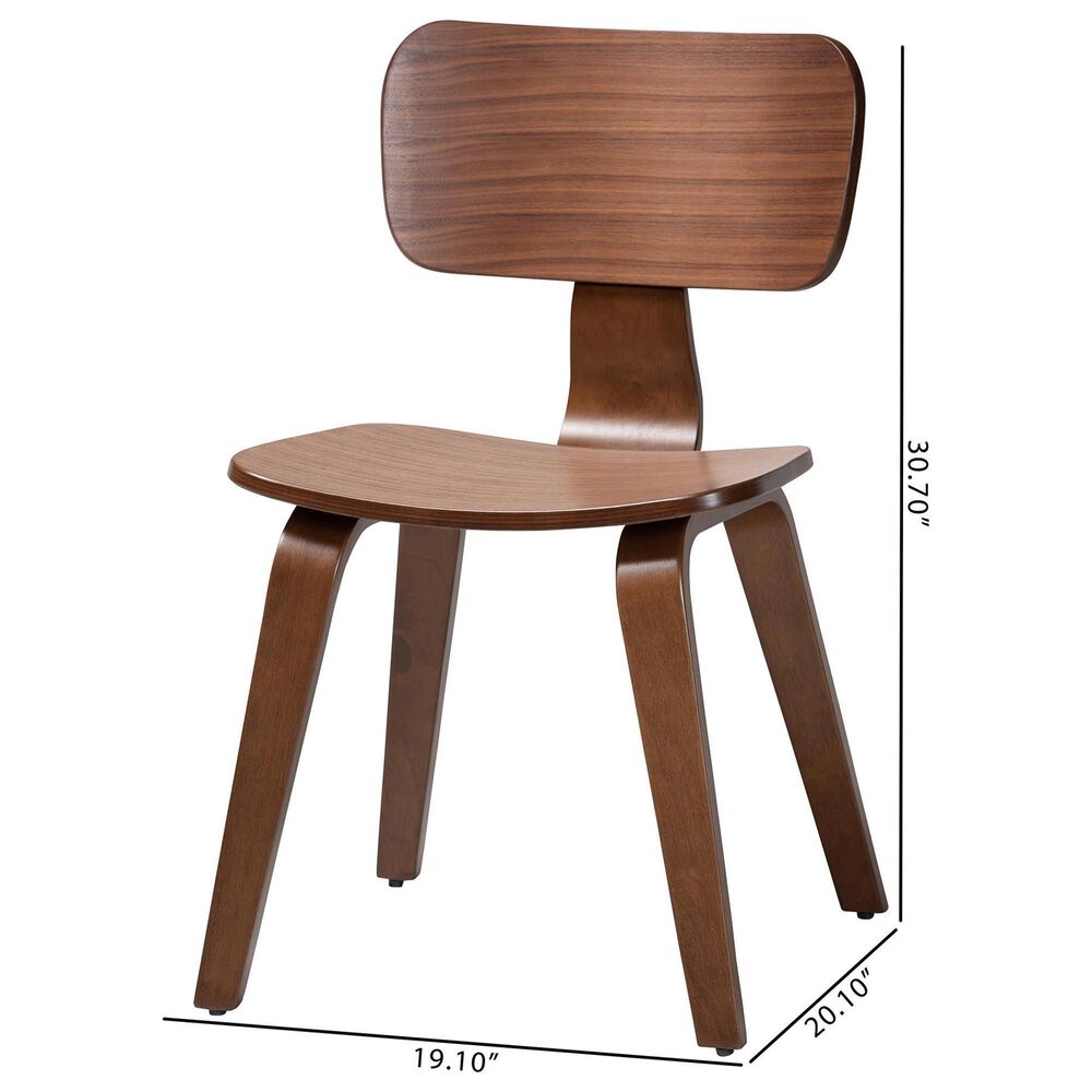 Baxton Studio Billie Side Chair in Walnut Brown, , large