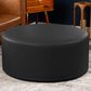 Jaxx Candler Faux Leather Ottoman in Black, , large