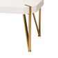 Baxton Studio Kassa Coffee Table in White and Brushed Gold, , large