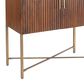 Home Trends & Design Cosmopolitan Bar Cabinet in Honey Brown and Antique Gold, , large