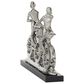 Maple and Jade Dual Rider Bicycle Sculpture in Silver and Black, , large