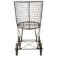 Creative Coop Metal Rolling Laundry Cart with Rack in Grey, , large
