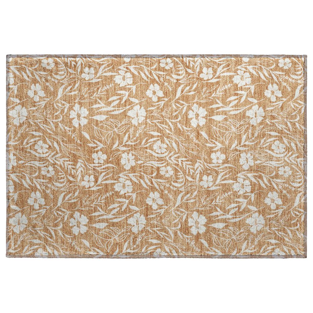 Dalyn Rug Company Soft Essentials Floral Copper 1"8" x 2"6" Indoor/Outdoor Area Rug, , large