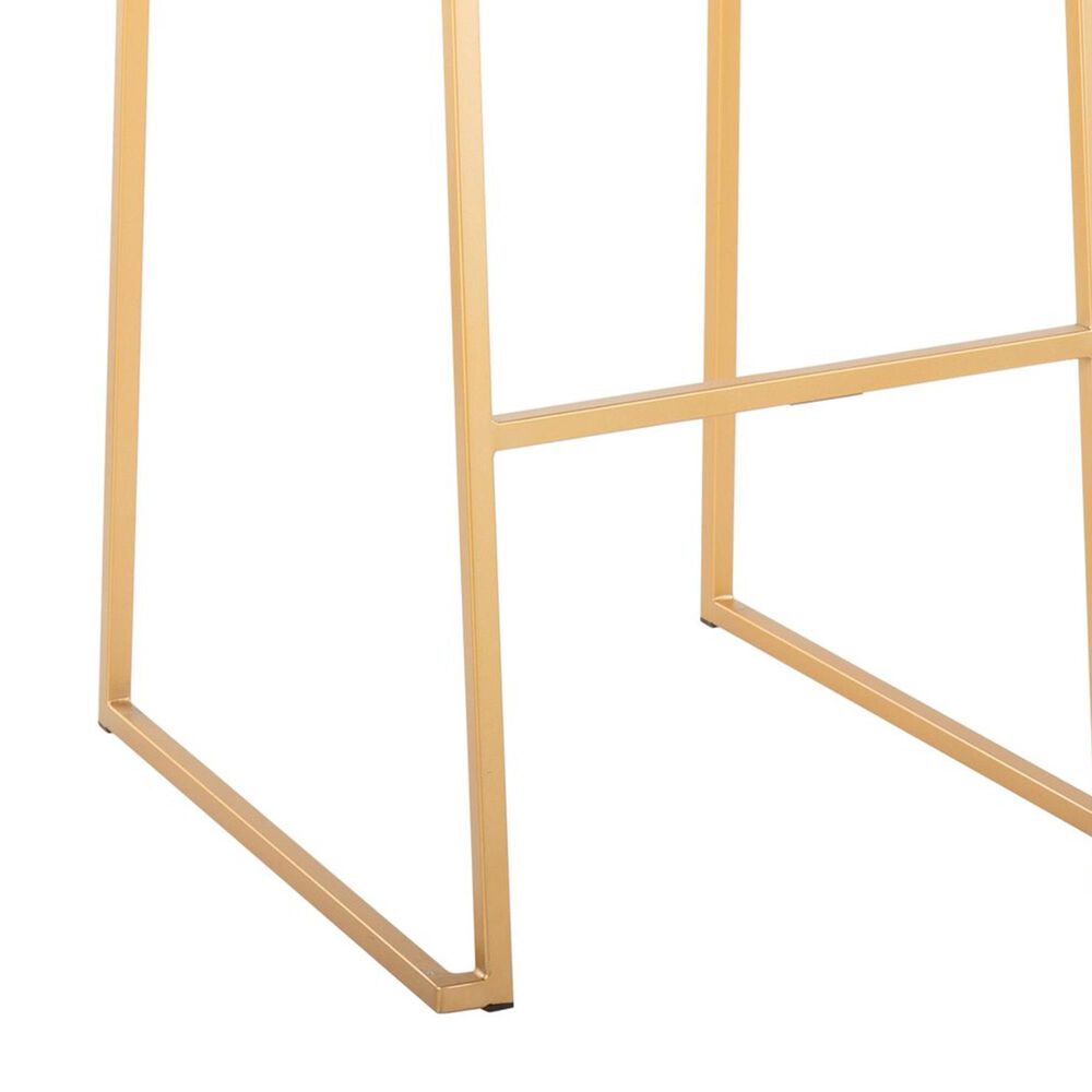 LumiSource Mason Mara Barstool with Grey Cushion in Gold and Walnut (Set of 2), , large