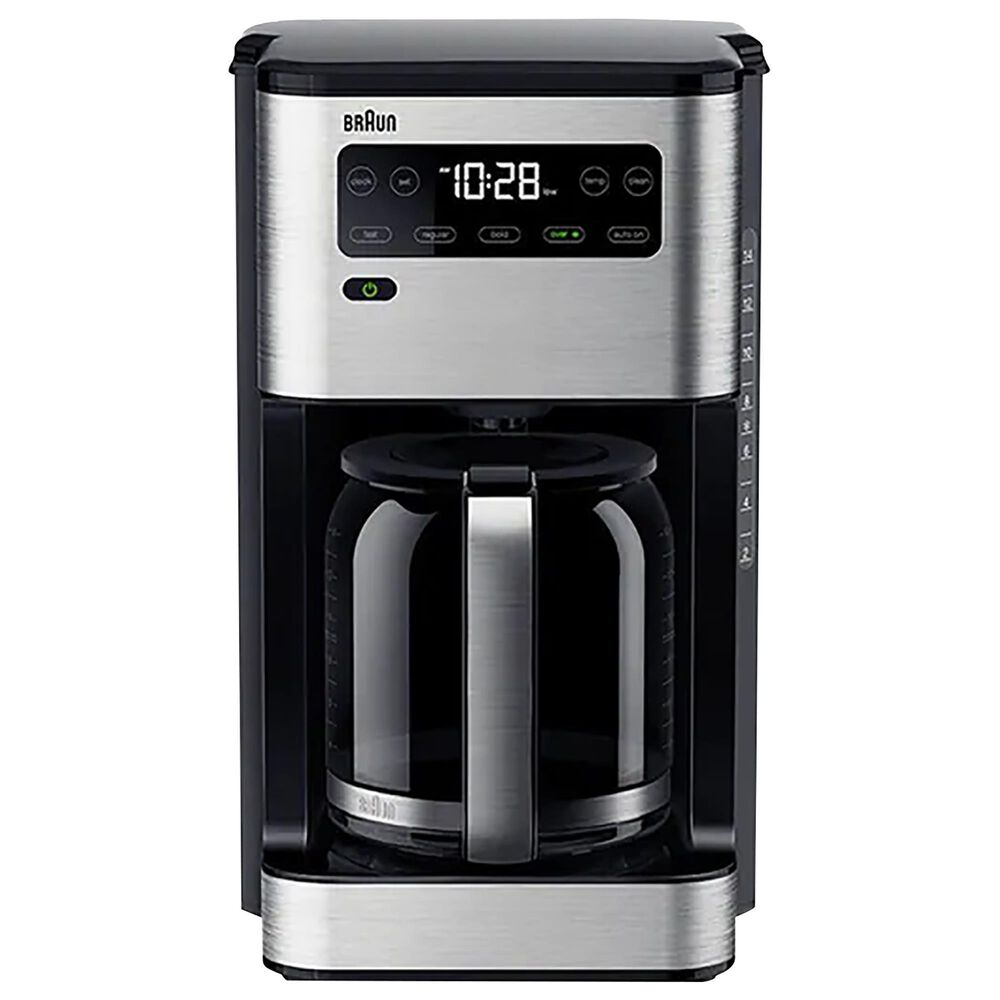 Braun 14-Cup PureFlavor Coffee Maker in Stainless Steel and Black, , large