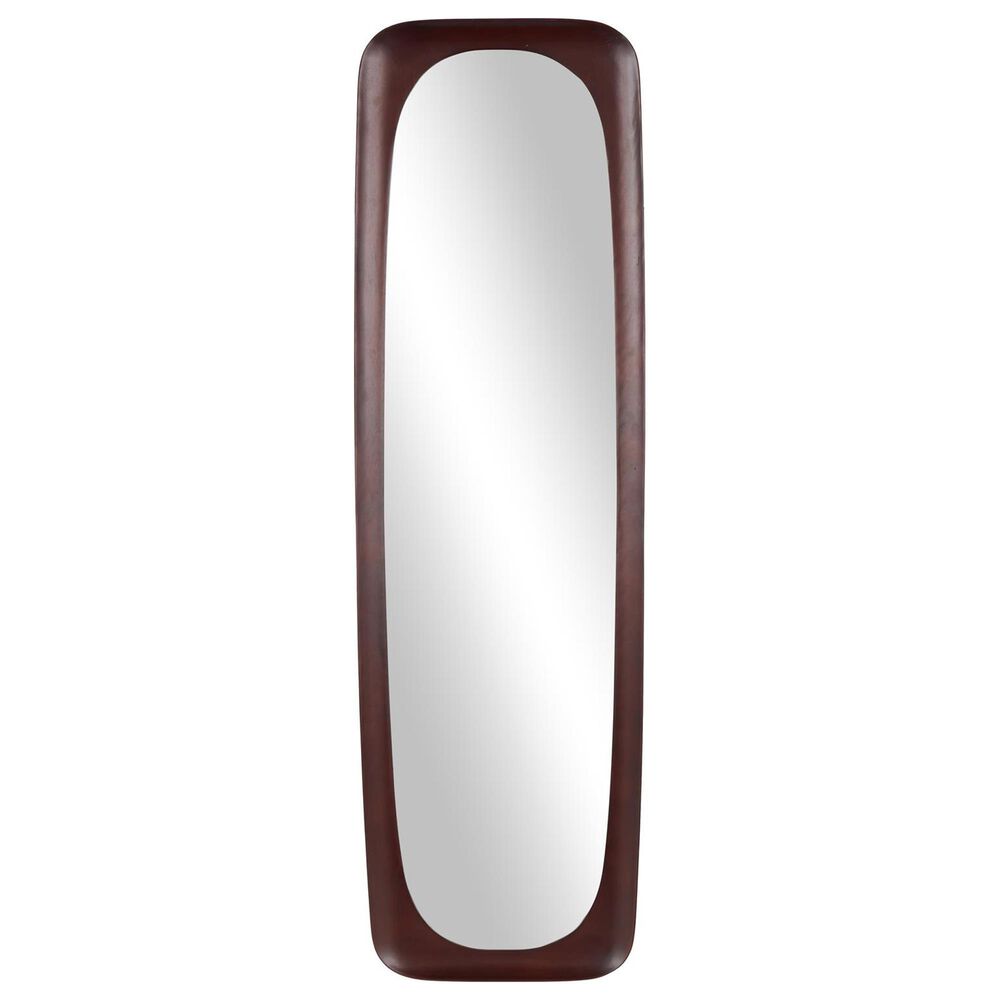 Maple and Jade 71" Oval Wall Mirror in Dark Brown, , large