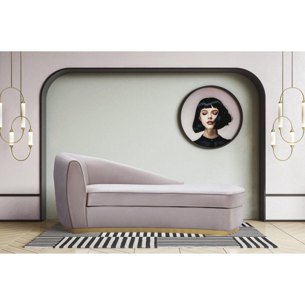 Tov Furniture Adele Chaise in Blush Nebraska Furniture Mart