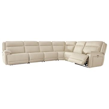 Ashley Double Deal 6-Piece Power Reversible Reclining Sectional in Almond, , large