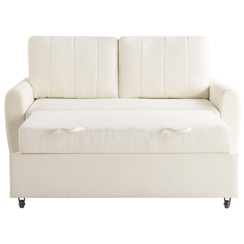 Lifestyle Solutions Galloway Convertible Loveseat in Ivory, , large
