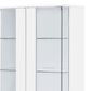 Pacific Landing Cabra Display Case Curio Cabinet in White High Gloss and Clear, , large