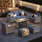 HOMLUX 6-Piece Patio Set with Denim Blue, , large