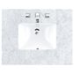 James Martin Vanities Brittany 30" Single Bathroom Vanity in Black Onyx with 3 cm Carrara White Marble Top and Rectangle Sink, , large