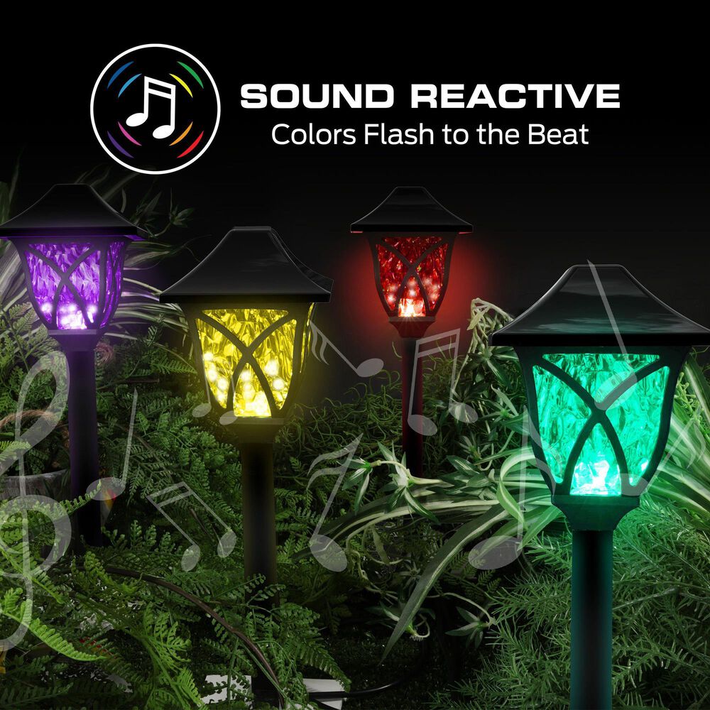 Monster Illuminessence 4-Piece Smart Pathway LED Light with Sound Reactive in Multicolor, , large