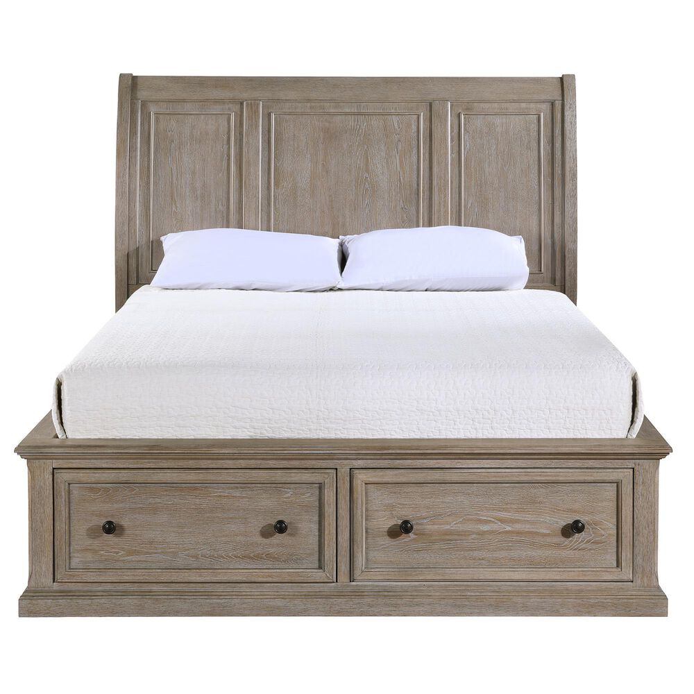 Davis International Queen Storage Bed and Two Nightstands in Taupe, , large
