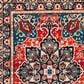 Safavieh Riviera 6"7" Round Black and Red Area Rug, , large
