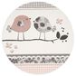 Safavieh Carousel CRK153 3" Round Pink and Ivory Kids  Area Rug, , large