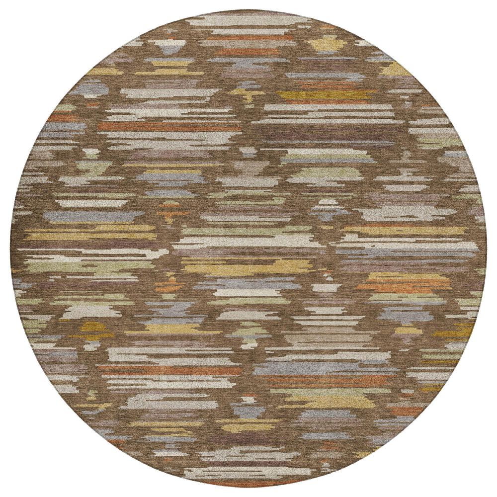 Dalyn Rug Company Kenner KN2 Chocolate 8" Round Area Rug, , large