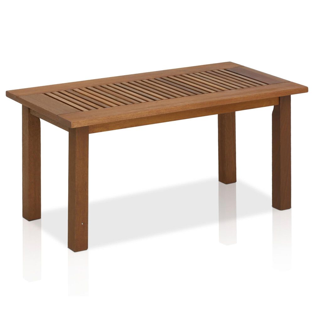 HOMLUX Patio Coffee Table in Teak Oil, , large