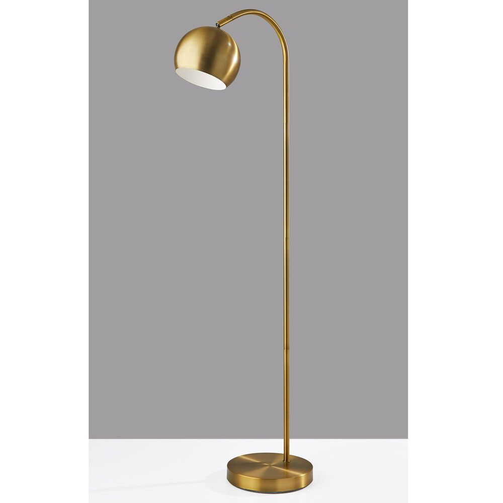Adesso Emerson Floor Lamp in Antique Brass, , large