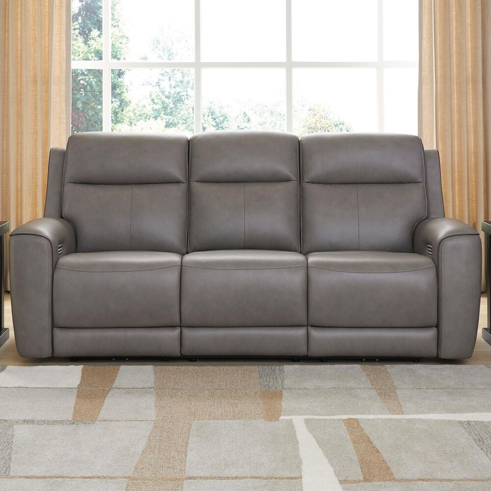 Ashley 5Z-Comfort Power Recliner Sofa with Adjustable Headrest in Coin, , large
