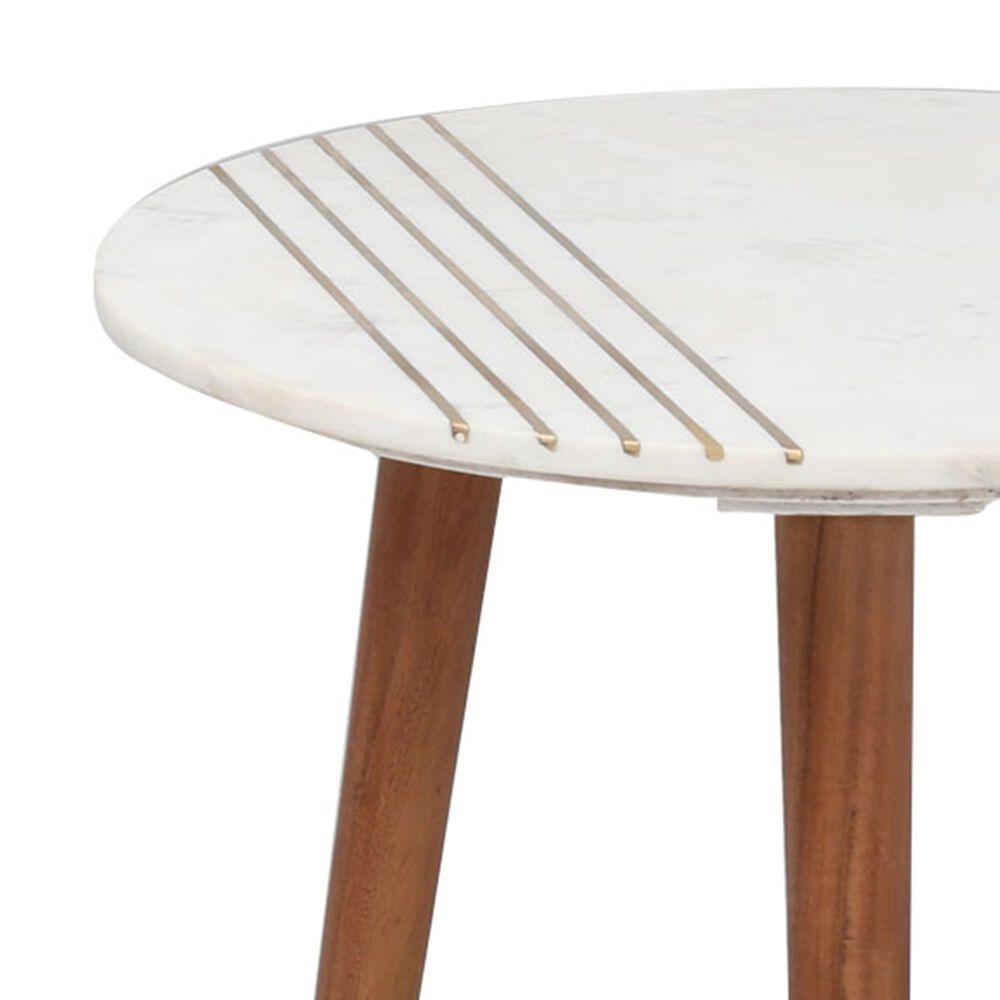 37B Terrace 2-Piece Round Nesting Table in Natural Acacia and White, , large