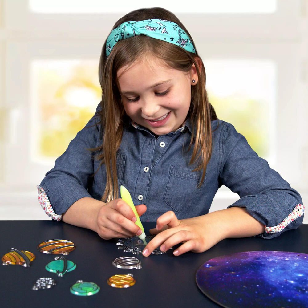 National Geographic Stained Glass Solar System Craft Kit, , large
