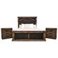 Woodland & Co Regal Queen Bed with Two Nightstands in Brown, , large