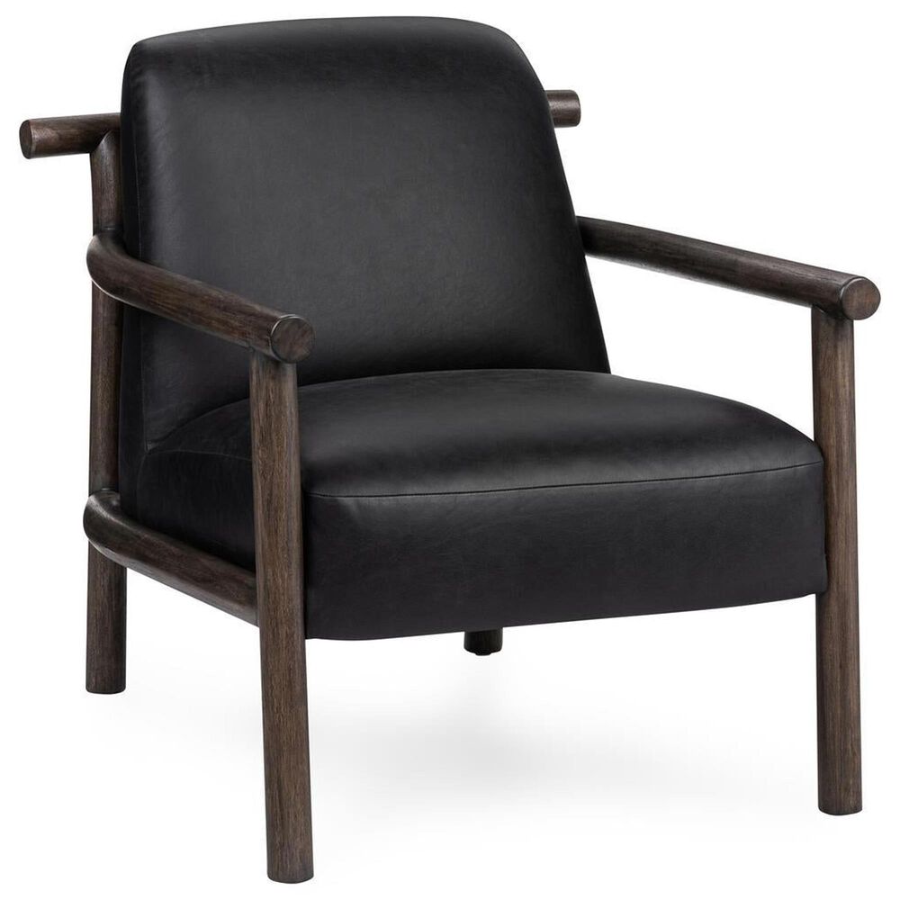 Classic Home Azoria Leather Accent Chair in Black, , large