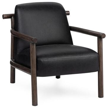 Classic Home Azoria Leather Accent Chair in Black, , large