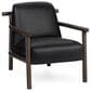 Classic Home Azoria Leather Accent Chair in Black, , large