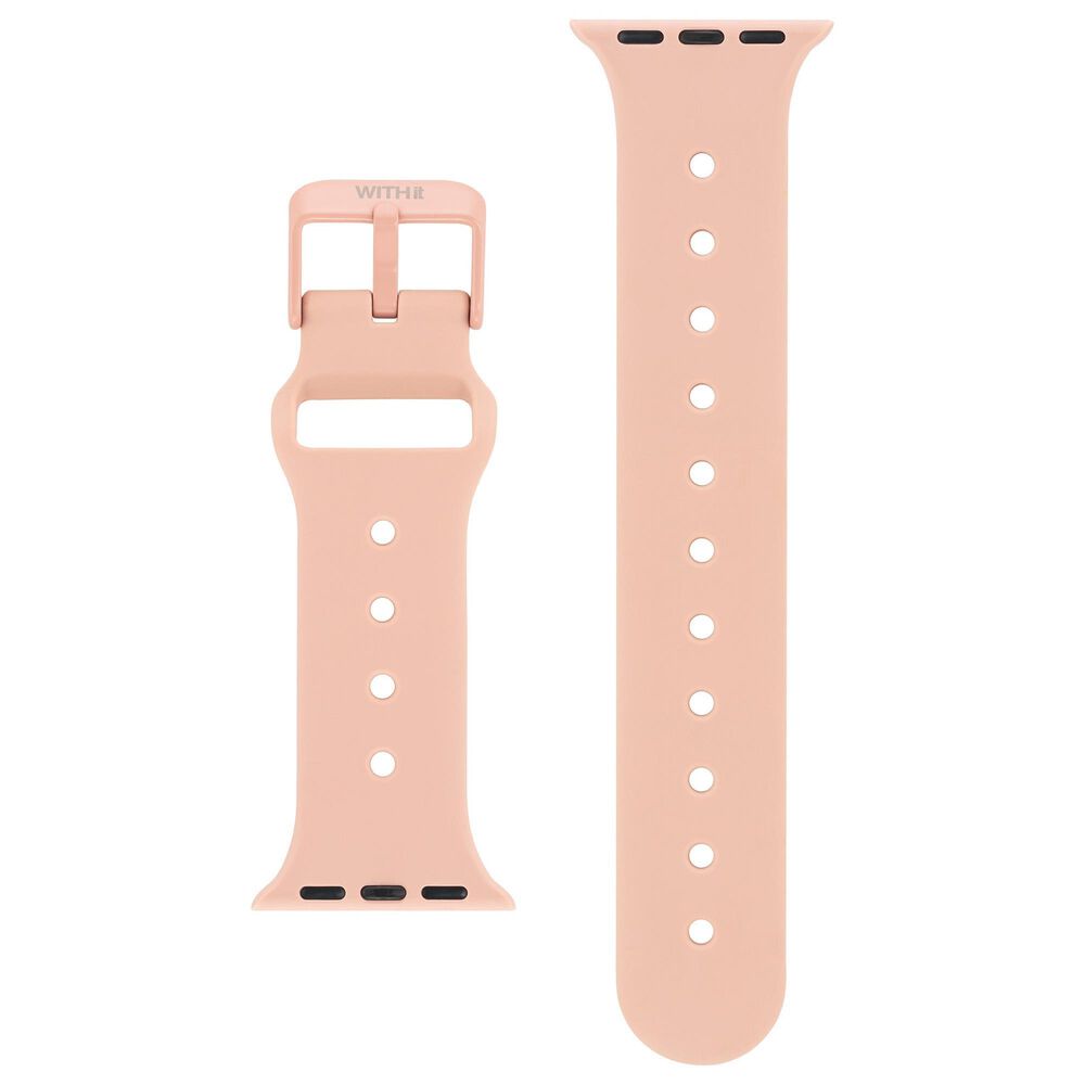WITHit Band Candy Smooth Silicone Strap for 38/40/41 Apple Watch in Sweet Pink, , large
