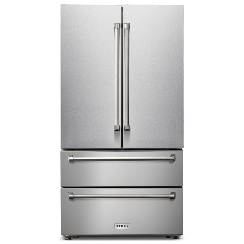 Thor Kitchen 36" Professional French Door Refrigerator with Freezer Drawers in Stainless Steel, , large