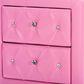 Baxton Studio Stella 2-Drawer Upholstered Nightstand in Pink, , large