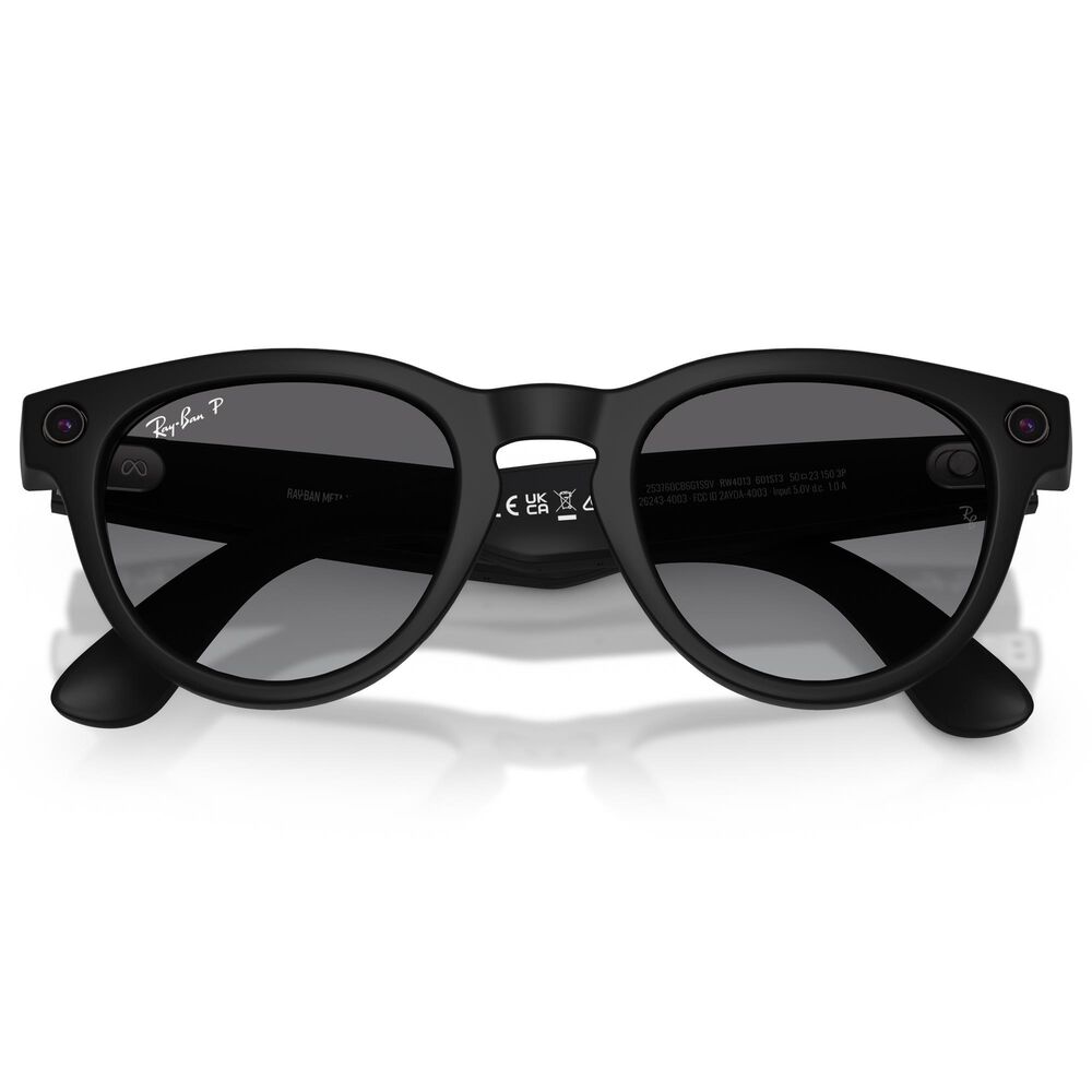 Rayban Glasses Headliner Gen 2 Sunglasses with Polarized Gradient Graphite Lenses in Matte Black, , large