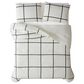 Pem America Truly Soft Windowpane 3-Piece Full/Queen Comforter Set in Ivory/Black, , large