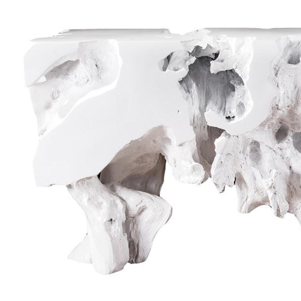 Phillips Collection Freeform Console Table in Gel Coat White, , large