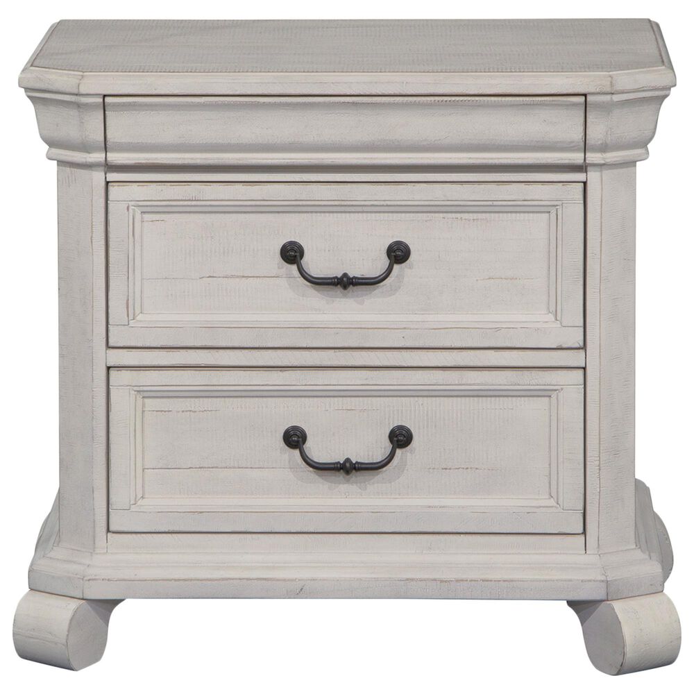 Nicolette Home Bronwyn 3 Drawer Nightstand in Alabaster, , large