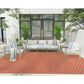 Nourison Twist Reversible 9" x 12" Coral Indoor/Outdoor Area Rug, , large