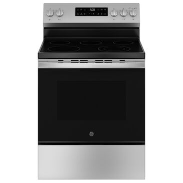 GE Appliances 30" Freestanding Electric Range with Self-Clean in Stainless Steel and Black, , large