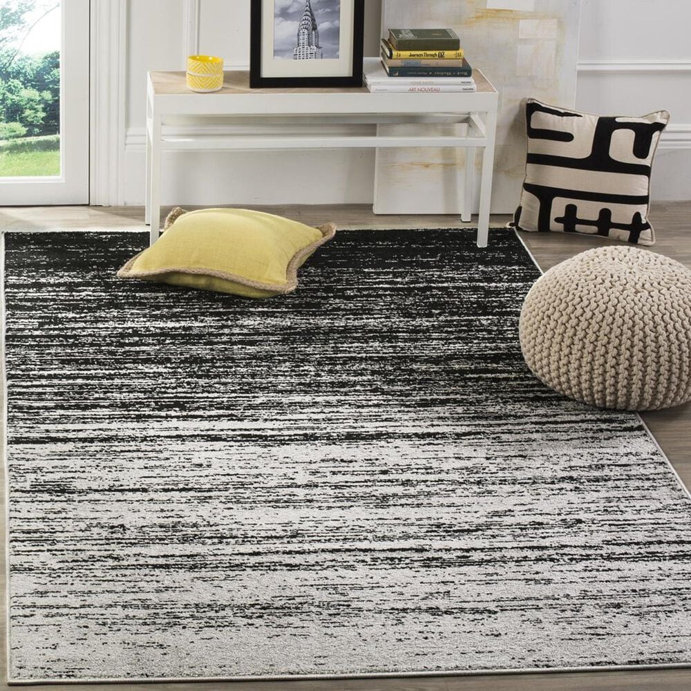 Safavieh Adirondack ADR113A-4 4" x 6" Silver/Black Area Rug, , large