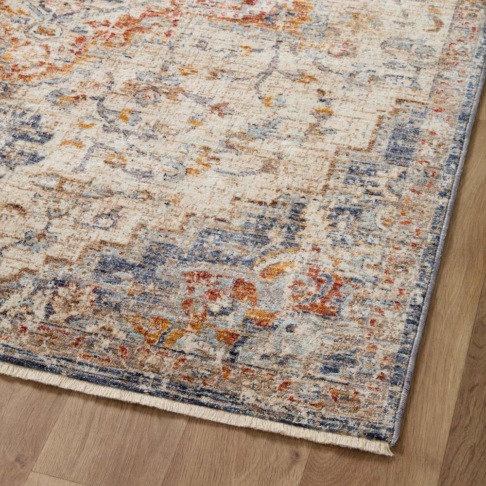 Loloi II Sorrento 2&#39;7&quot; x 8&#39; Ivory and Fiesta Runner, , large