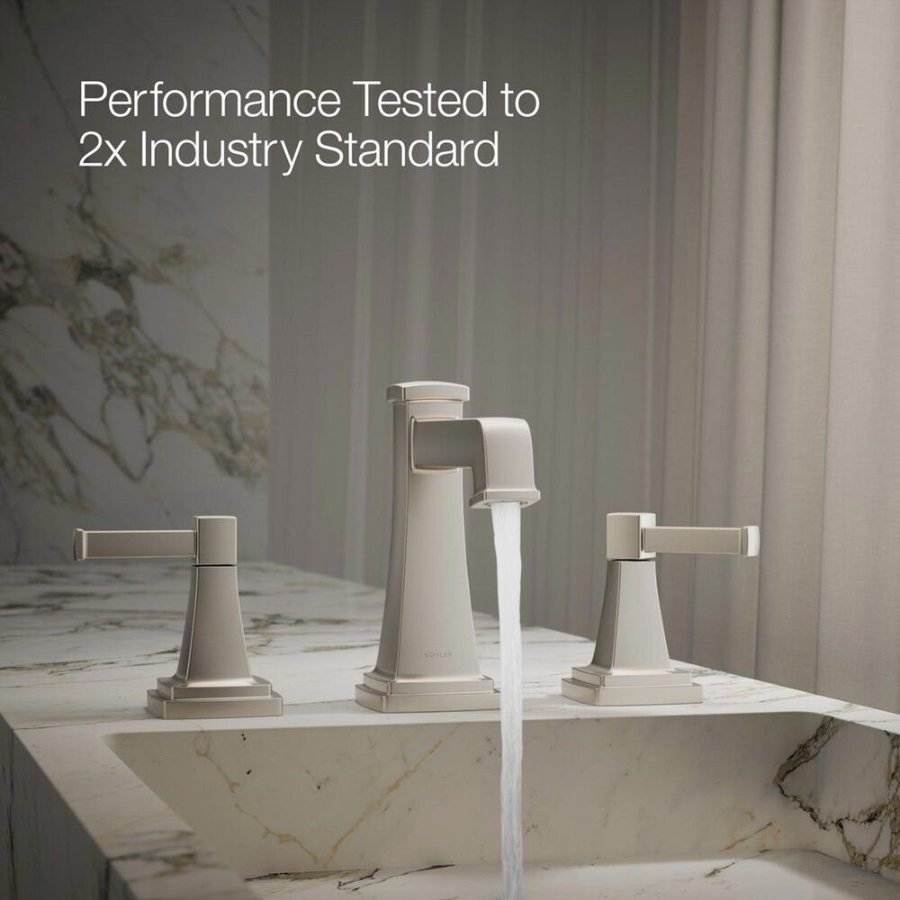 Kohler Riff Widespread Bathroom Sink Faucet in Vibrant Brushed Nickel, , large