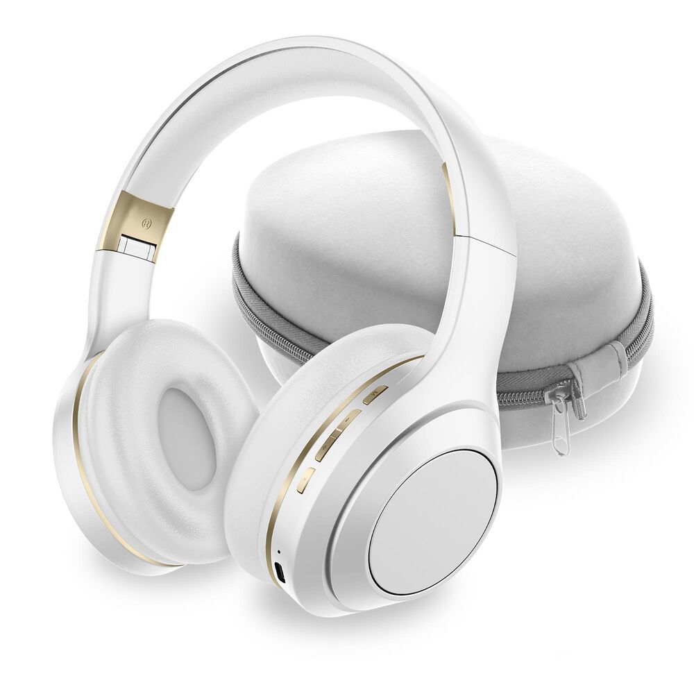 Sentry Active Noise Cancelling Premium Bluetooth Headphones in White, , large
