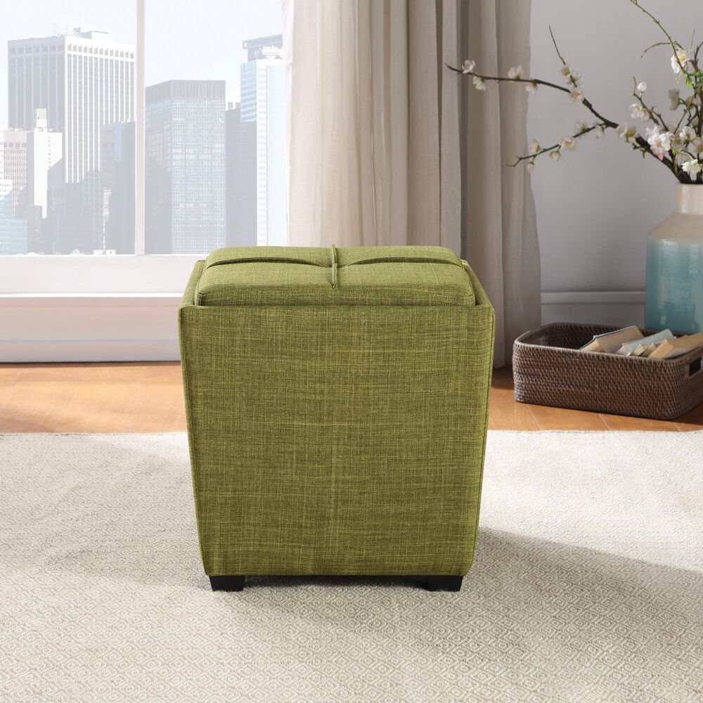 OSP Home Rockford Storage Ottoman in Green, , large