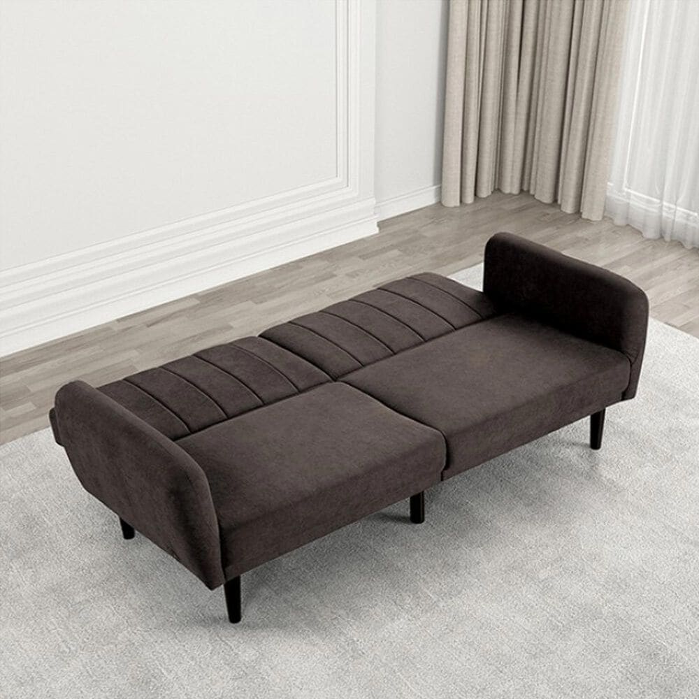 Furniture of America Aristide Futon Sofa in Brown, , large