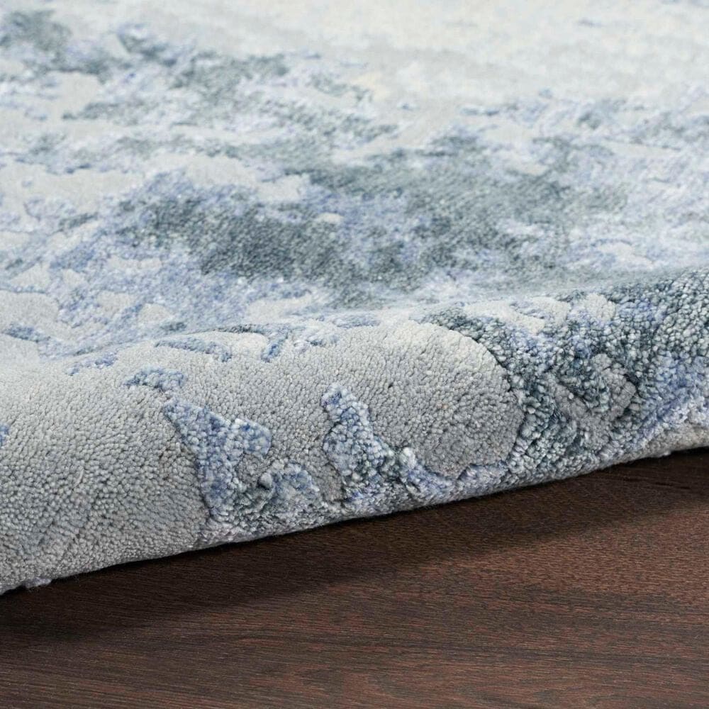 Nourison Silk Shadows 9&#39;9&quot; x 13&#39;9&quot; Blue, Grey and Ivory Area Rug, , large