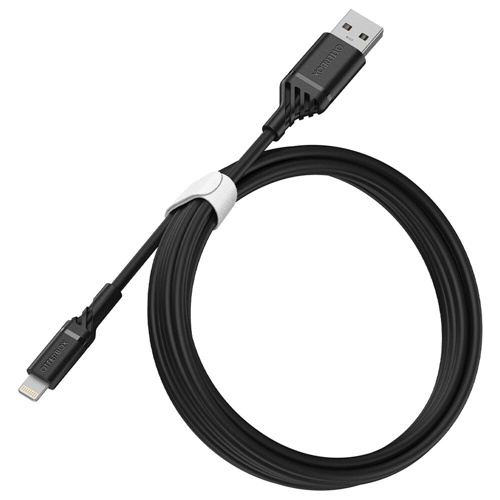 Otterbox Standard Lightning to USB-A 2 meter Cable for Apple in Black, , large