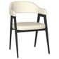 Amisco Carmen 60" Round Dining Table and 6 Upholstered Dining Chairs, , large